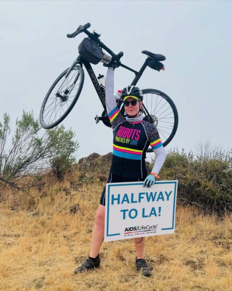 Jay, our newest team member,  300+ miles into aids life cycle fundraiser!