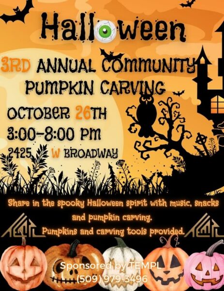Come on down with your kids for our community pumpkin festivity tomorrow.